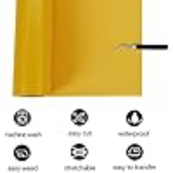 Guangyintong Heat Transfer Vinyl Gold HTV Rolls, 12" x 12ft Gold Iron on Vinyl - Picture 5 of 6